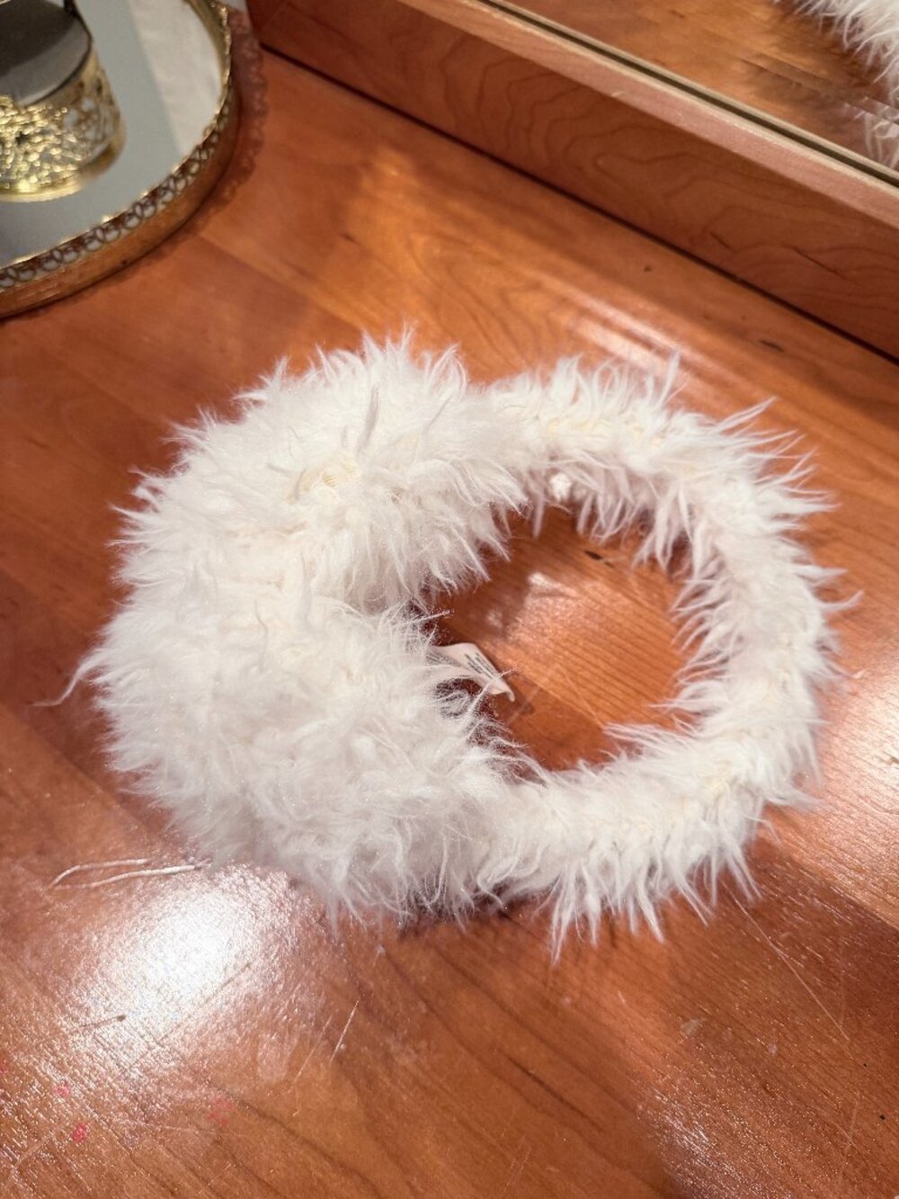 Free People Shaggy Faux Fur Earmuffs, Ivory
